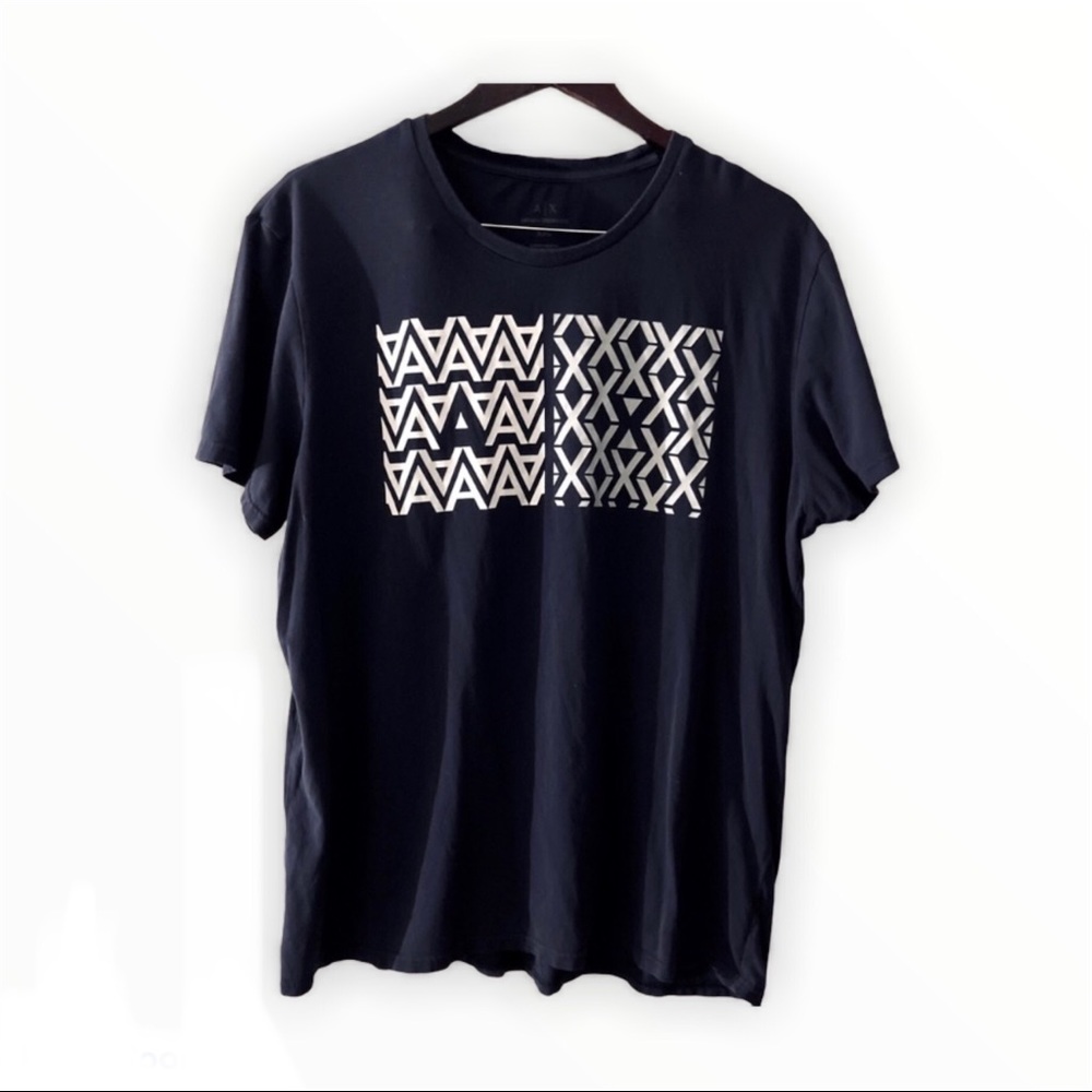 ARMANI EXCHANGE | Navy Logo T-shirt Sz. XXL